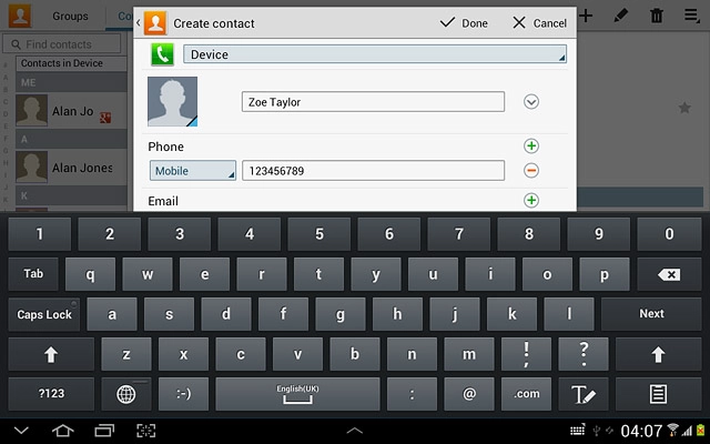 Press the picture icon.