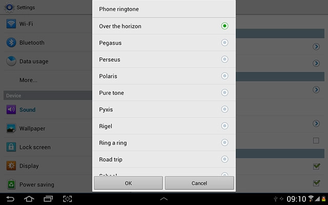 Press the different ring tones to listen to them.