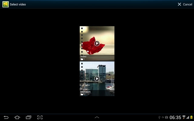 Press the required video clip.