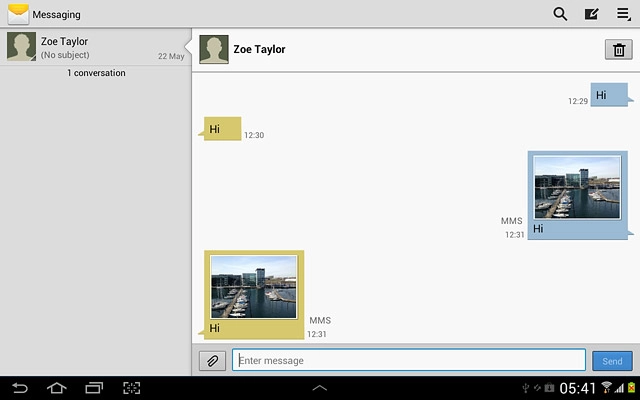 Press and hold the required text message until a pop-up menu is displayed.
