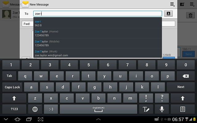 Press the required contact.