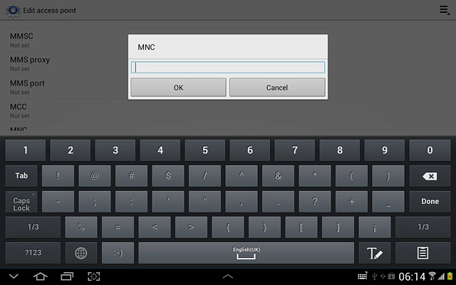 Key in 03 and press OK.
