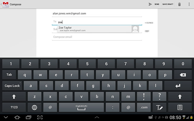 Key in the first letters of the required contact.Matching contacts are displayed.Press the required contact.Repeat the procedure to add more recipients.