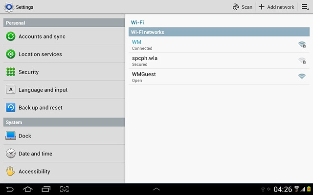 Press Accounts and sync.