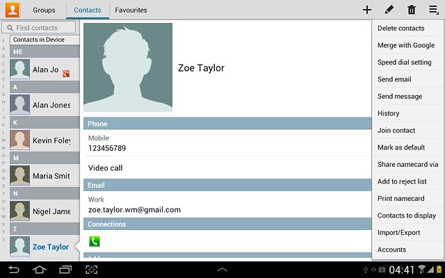 Press Import/Export.