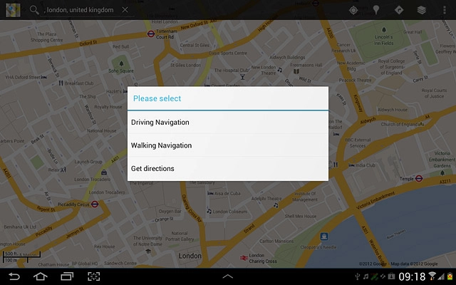 Press Get directions.