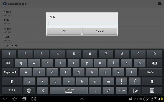 Key in live.vodafone.com and press OK.