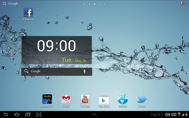 Press the menu icon.