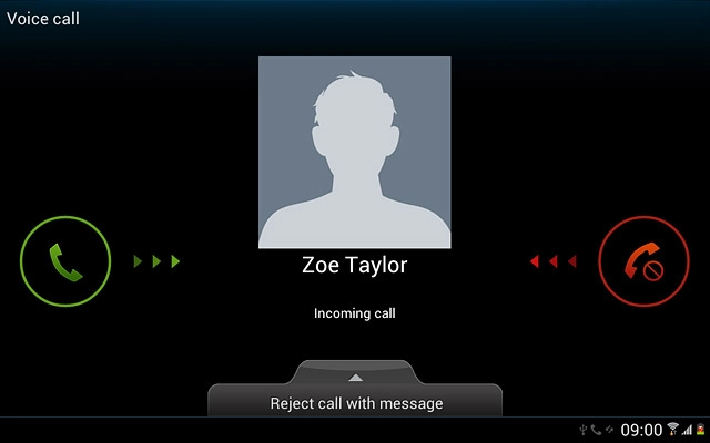 Press and drag the call icon right.