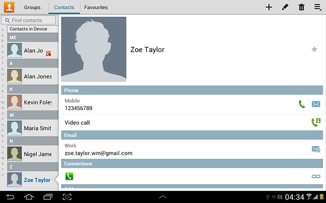 Press the settings icon.