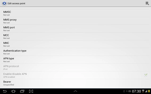Press the settings icon.