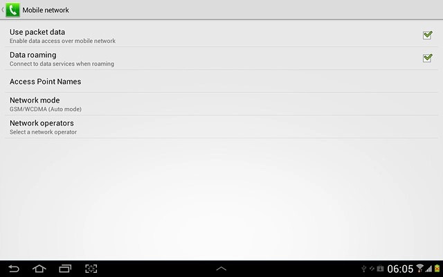 Press Access Point Names.