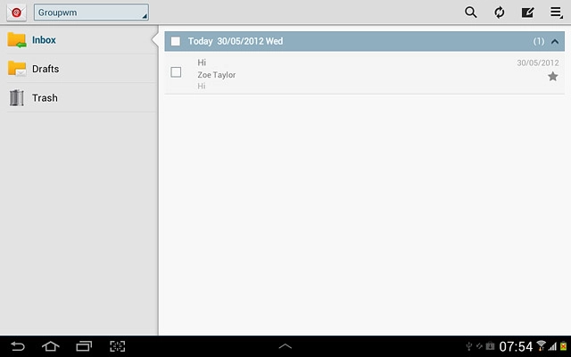 Press the settings icon.