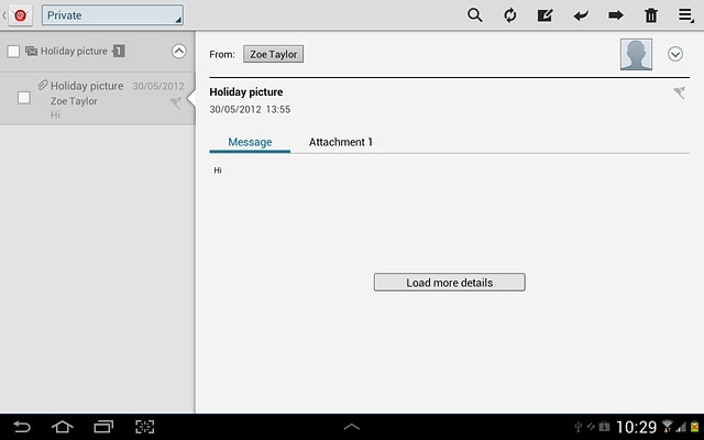 Press the reply icon.
