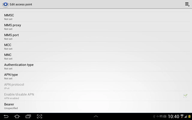 Press the settings icon.