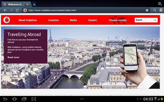 Press the settings icon.