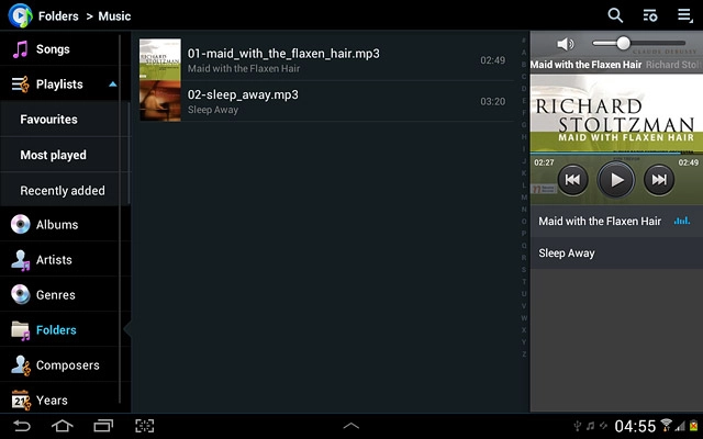 Press the home icon to return to standby mode.