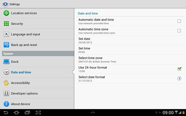Press the home icon to return to standby mode.