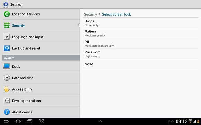 Press the home icon to return to standby mode.