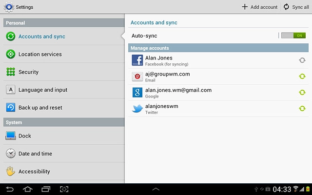 Press the home icon to return to standby mode.