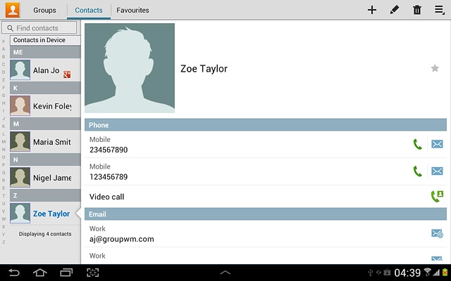 Press the home icon to return to standby mode.