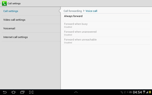 Press the home icon to return to standby mode.