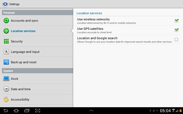 Press the home icon to return to standby mode.