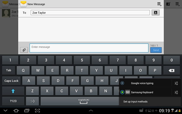 Press the settings icon next to Samsung Keyboard.