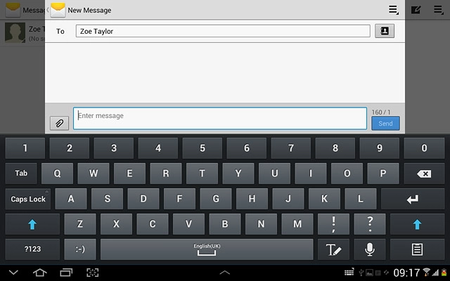 Press the keypad icon.
