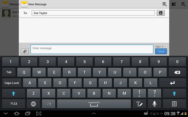 Press the letter keys to key in the required word.A number of words based on the letters you've keyed in are displayed.