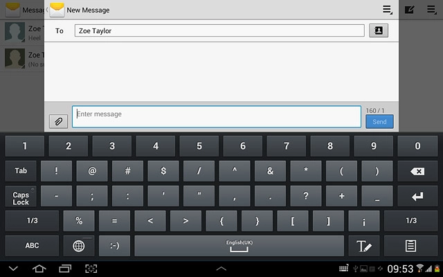 Press ABC to return to text input.