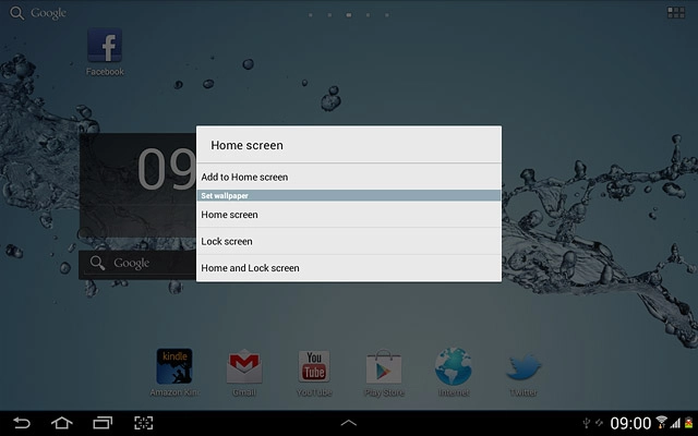 Press Home screen or Lock screen.