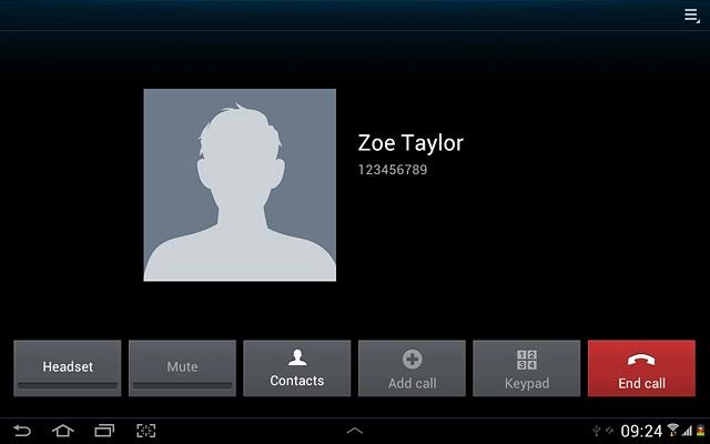 Press End call to end the call.