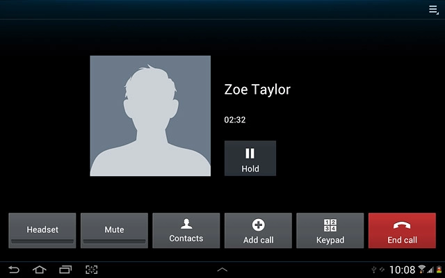 Press End call to end the call.