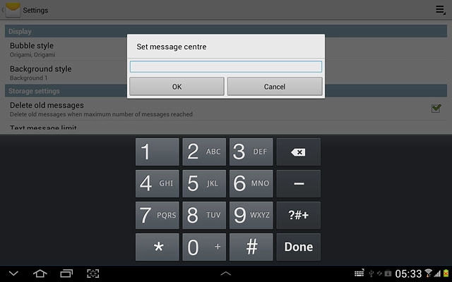 Key in +61415011501 and press OK.