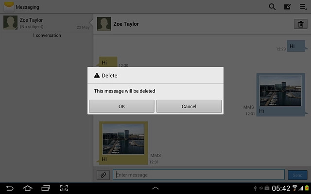 Press OK to confirm.