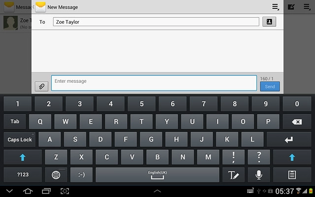 Press Enter message.Write the text for your picture message.