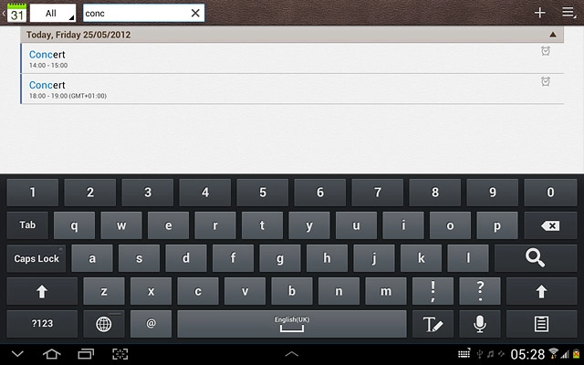 Press the required appointment to view the appointment details.