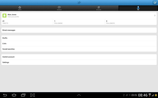 Press Direct messages.