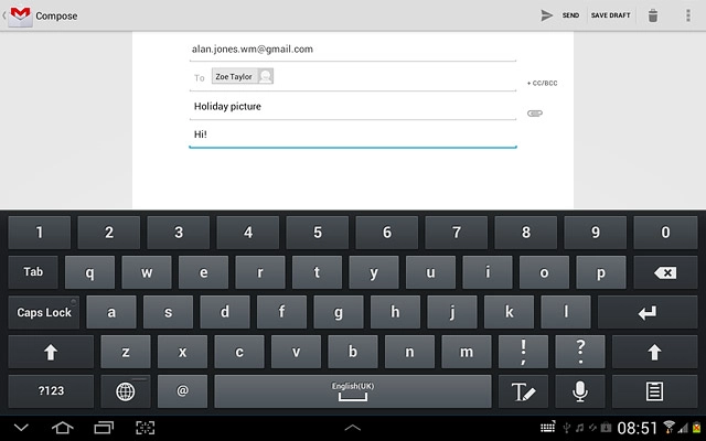 Press the attachment icon.Go to the required folder.