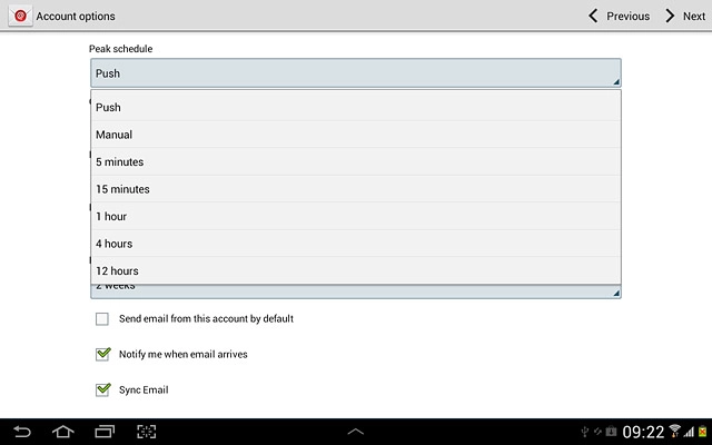 Press Push, Manual or the required frequency.