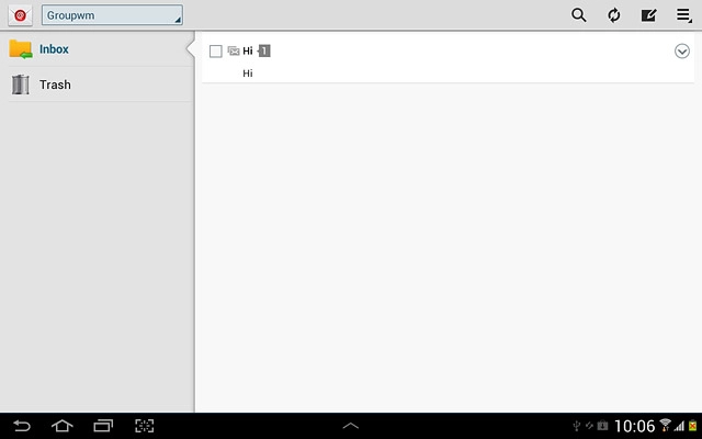 Press the name of the email account.
