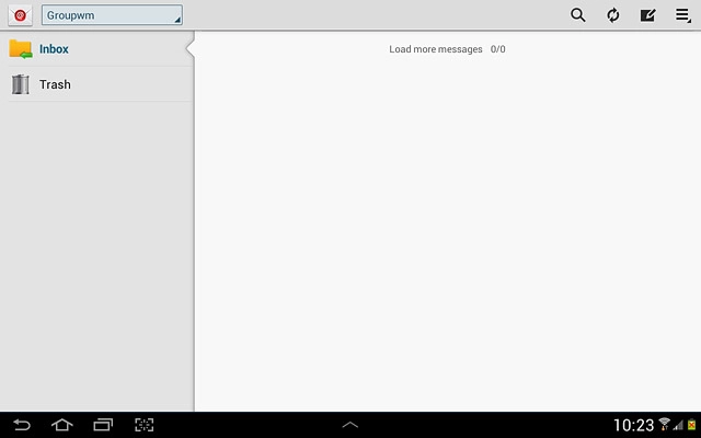 Press the name of the email account.
