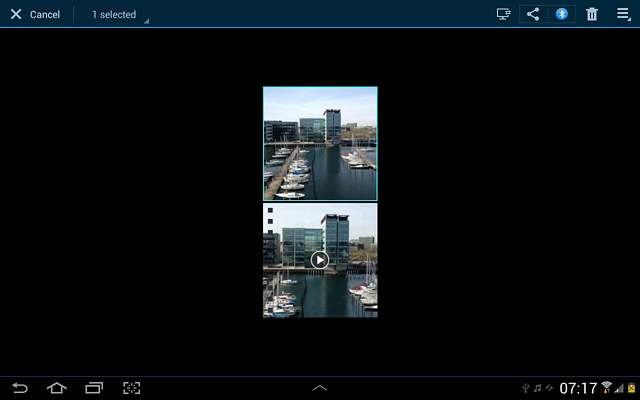 Press the share icon.