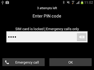 Key in your PIN and press OK.If your phone rejects the SIM:Contact your distributor or service provider where you bought your phone.