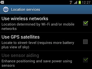 When the box next to the menu item is ticked (V), the function is turned on.