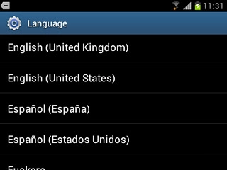 Press the required language.