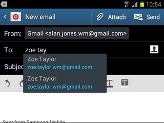 Key in the first letters of the required contact.Matching contacts are displayed.Press the required contact.Repeat the procedure to add more recipients.