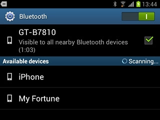 Press the required Bluetooth device.