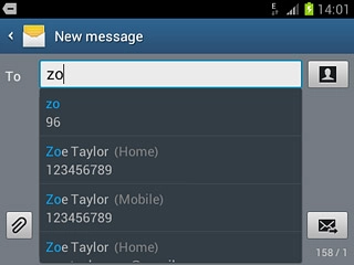 Press the required contact.